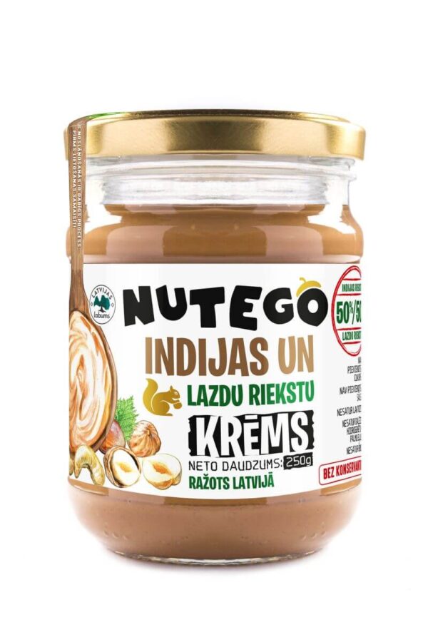 Nutego indijas un lazdu riekstu krēms 250g